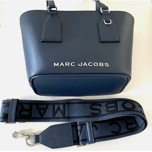 New Marc Jacobs Crossgrain Tote Azure Blue - Picture 3 of 7